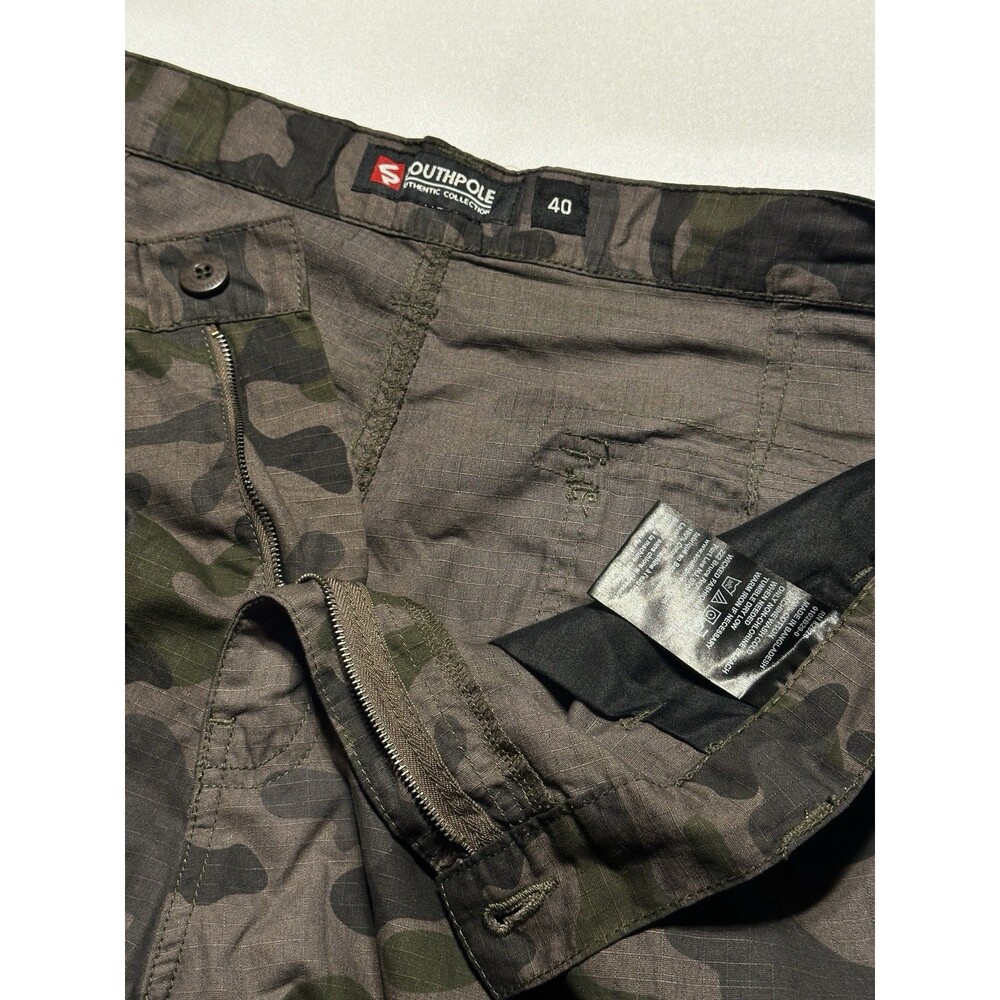South Pole Cargo Shorts Pockets Camo Camouflage Casual SouthPole Mens Size 40 - Picture 4 of 10